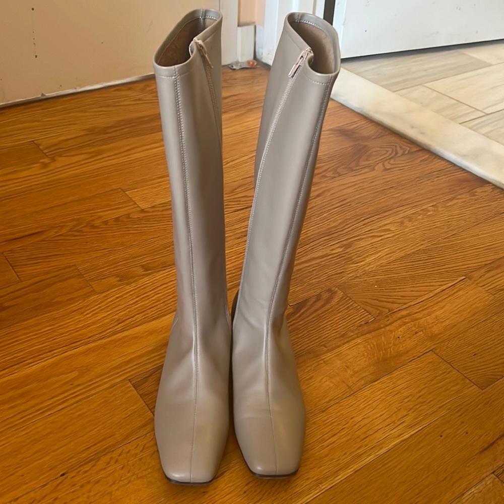 by far beige boots